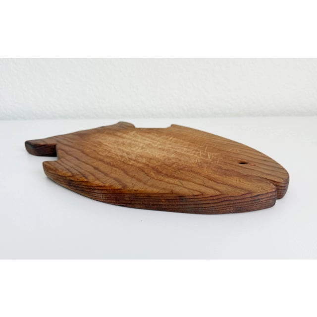 Vintage Fish Shaped Cutting Board or Charcuterie Board For Sale - Image 4 of 7