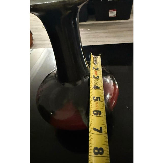 Vintage Chinese Porcelain Sang De Boeuf Oxblood Vase 10” For Sale In Atlanta - Image 6 of 6