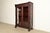 Victorian R. J. Horner Style Antique American Empire Flame Mahogany Glass Front Bookcase Cabinet, Circa 1890s For Sale - Image 3 of 13