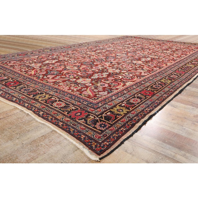 Textile Antique Persian Mahal Rug - 10'08 X 17'08 For Sale - Image 7 of 9