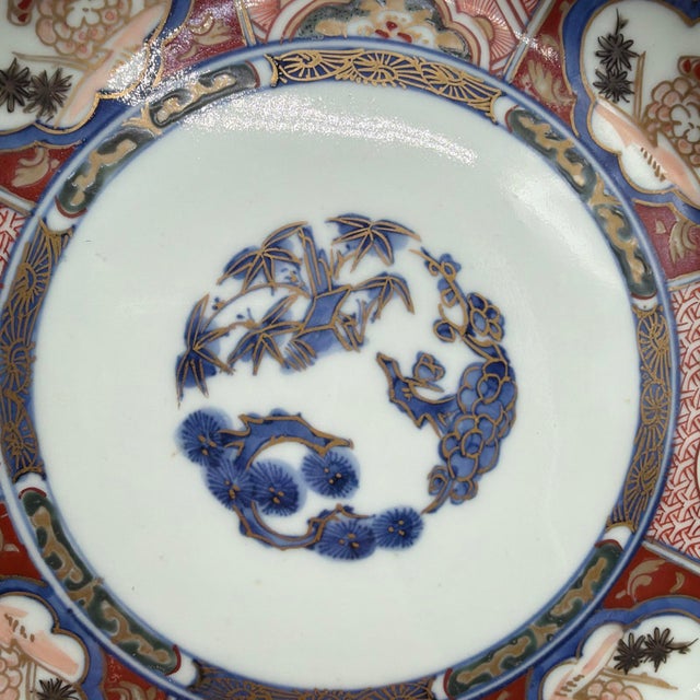19th Century Japanese Imari Kinrande Porcelain Plates - Set of 3 (8.75") For Sale - Image 6 of 17
