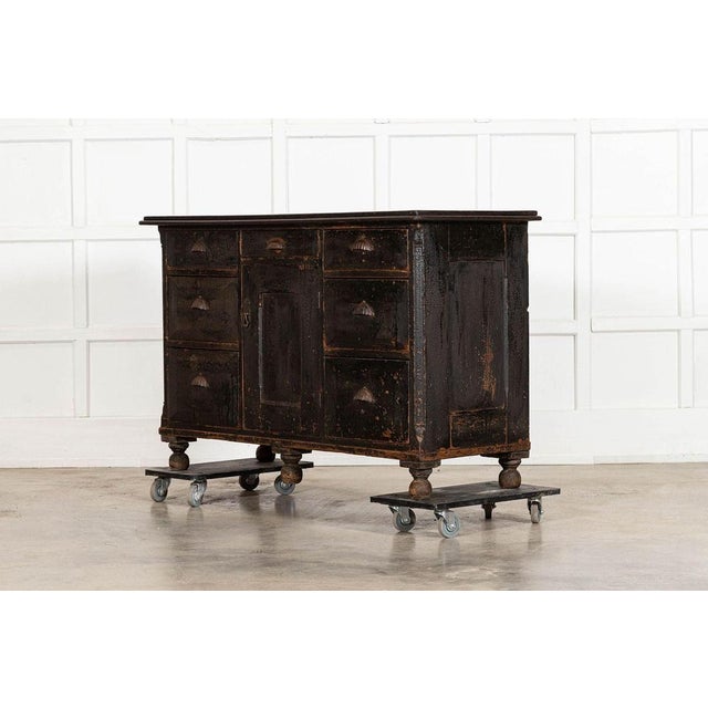 19th Century English Painted Pine Dresser Base For Sale - Image 4 of 18