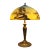 Arts & Crafts Phoenix Reverse Painted Landscape Lamp C1920 For Sale