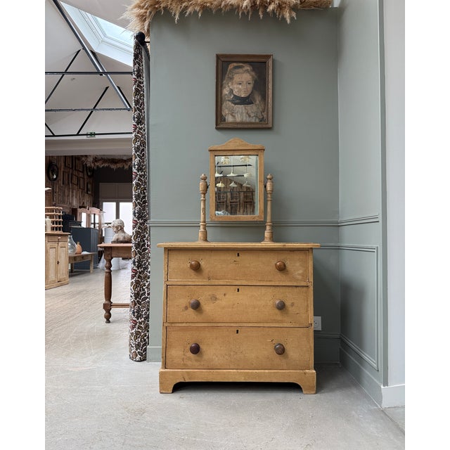 Light Yellow English Pine Dressing Table, 1890s For Sale - Image 8 of 15