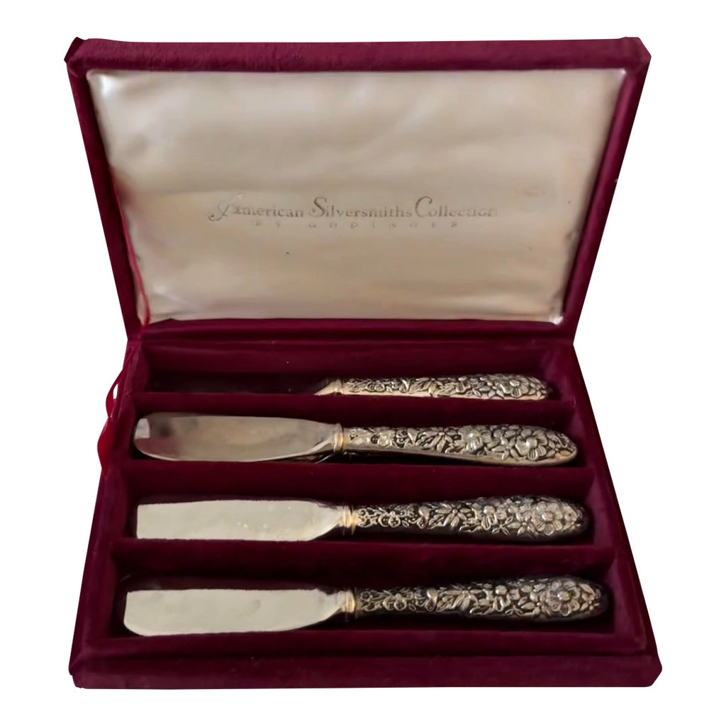 Vintage Godinger Silver Plated Butter Knives - Set of 5 | Chairish