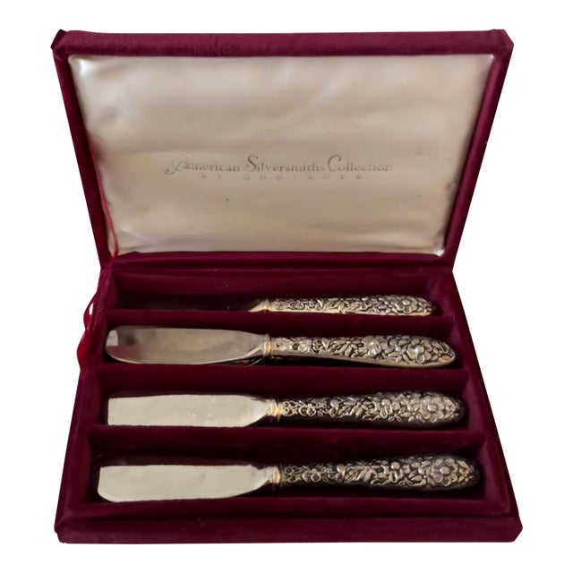 Vintage Godinger Silver Plated Butter Knives - Set of 5 For Sale