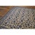 Ivory 1890s Ivory Background Geometric Blue Floral Design Antique Chinese Peking Rug For Sale - Image 8 of 8