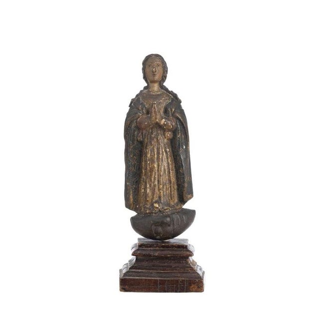 17th Century Our Lady of Indo-Portuguese Sculpture For Sale - Image 6 of 6