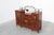 Wood Art Deco Marquetry Cabinet with Wrought Iron Mirror Crest, Belgium, 1920s For Sale - Image 7 of 17