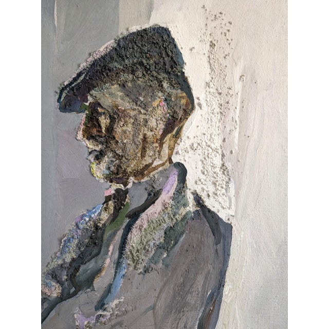 Mid-Century Modern 'The Gentleman' Vintage Swedish Figurative Portrait Oil Painting, Framed For Sale - Image 11 of 13