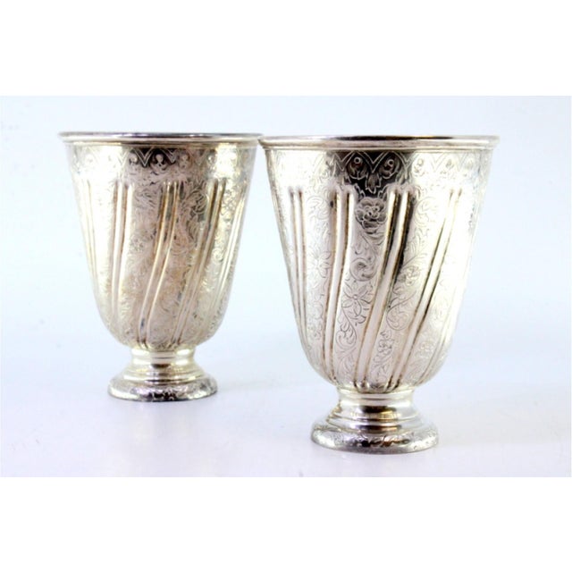 Silver Cups with Reliefs and Friezes, Set of 2 For Sale - Image 6 of 7