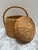 Vintage Wood Woven Storage and Decor Basket With South American Nut Tree Beads. Set of Three For Sale - Image 9 of 12