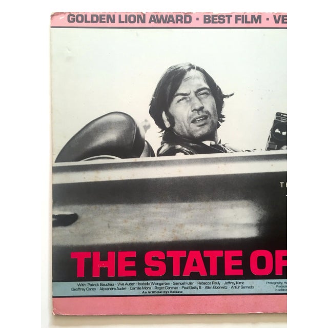 This rare vintage 1982 " The State of Things " Wim Wenders original movie memorabilia large film poster is a very special...