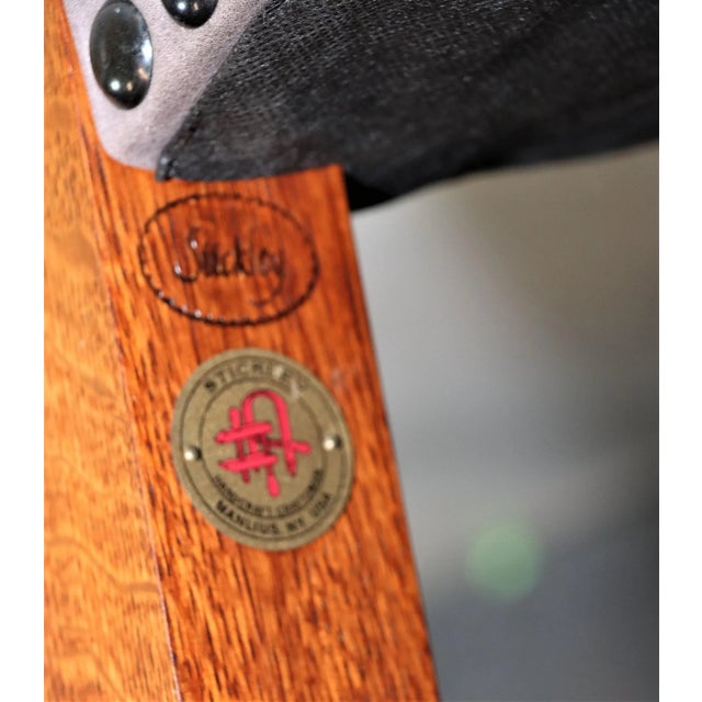 L & J G Stickley Oak Arts & Craft Footstool For Sale In Philadelphia - Image 6 of 10