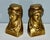 Antique Brass Ormolu Mounts French Empire Female Figure Caryatid Bust Pair For Sale - Image 4 of 12