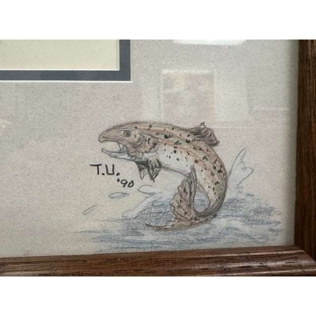 Cabin 1980s Peter Corbin “Cascapedia Morning” Le 790/950 Fly Fishing Print Trout Unlimited 1990 For Sale - Image 3 of 8