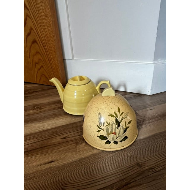 Mid 20th Century Ceramic Teapot With Felt Warmer Insulator Cover For Sale - Image 11 of 16