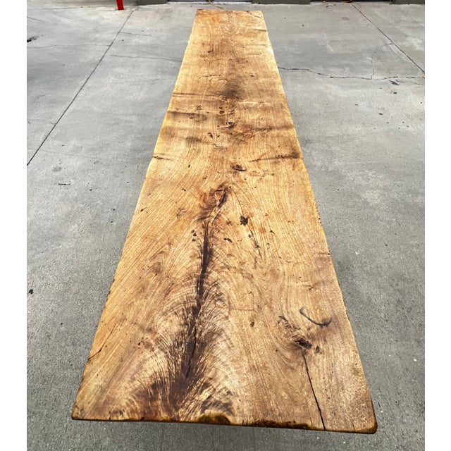 Monumental 18th-Century Spanish Baroque Style Walnut Trestle Dining / Refectory Table For Sale - Image 16 of 18