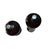 Ceramic Salt and Pepper Mill Hand Painted Unilateral Polish Dark Brown Wood 8.5” Set For Sale - Image 4 of 4