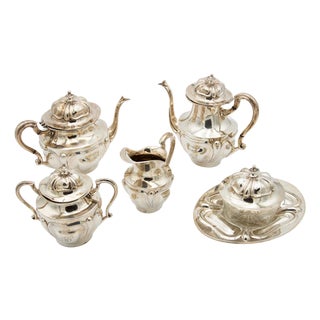 Silver Tea Service, Set of 6 For Sale