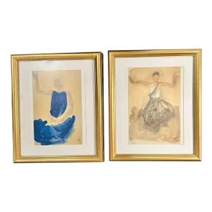 After Rodin Figural Offset Lithographs, a Pair