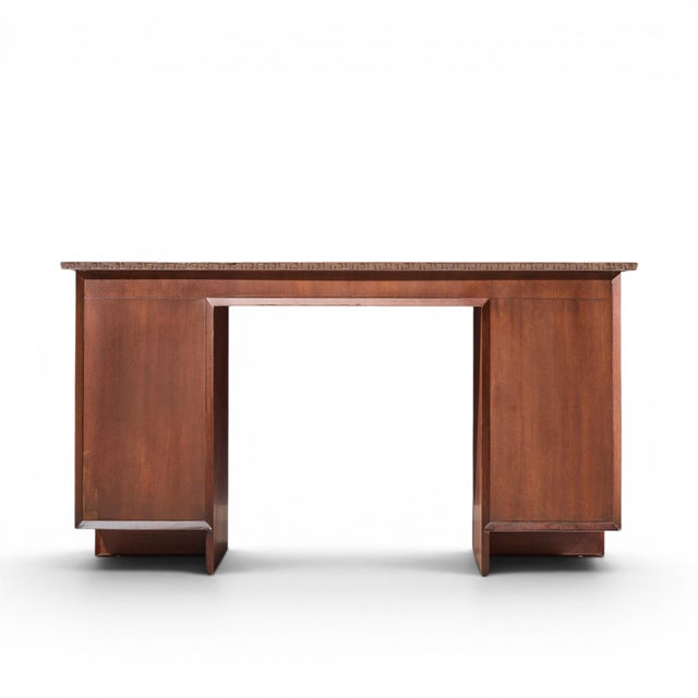 Frank Lloyd Wright Taliesin Mid Century Mahogany Desk For Sale - Image 10 of 12