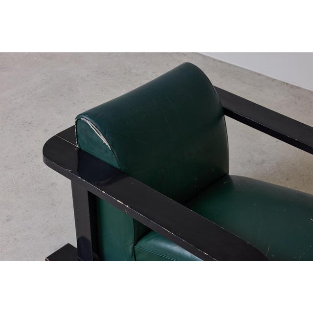 Brown French Modernist Lounge Chair, 1940s For Sale - Image 8 of 9