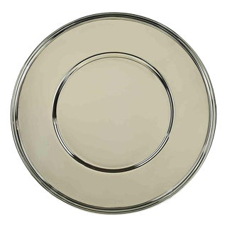 Vintage Silver Plated Serving Plate, Italy, 1970s For Sale