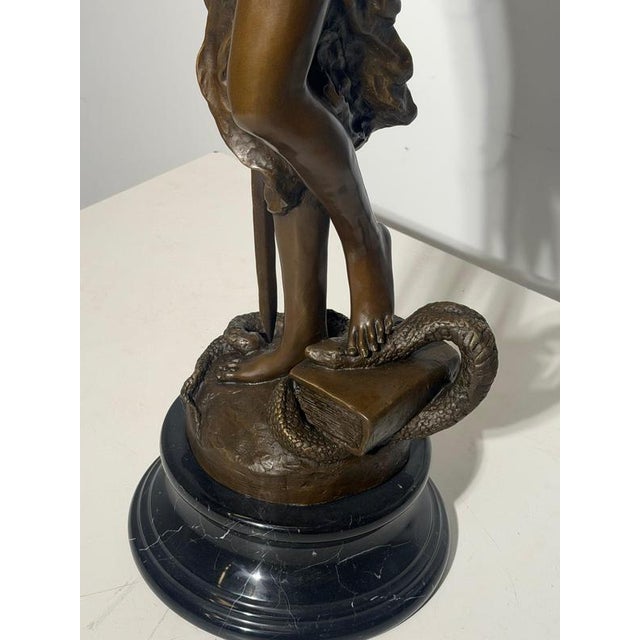 Mayer, Lady Justice, Bronze on Marble Base For Sale - Image 5 of 11