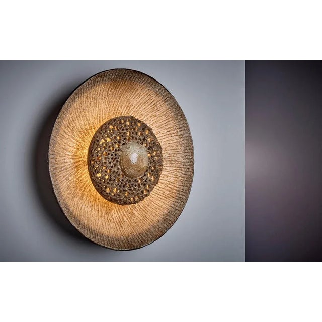 Huge Ceramic Wall Lamp in Gray, 1960s. Perfect condition. Up to 250V (Europe/UK Standard).The wiring of this item may be...