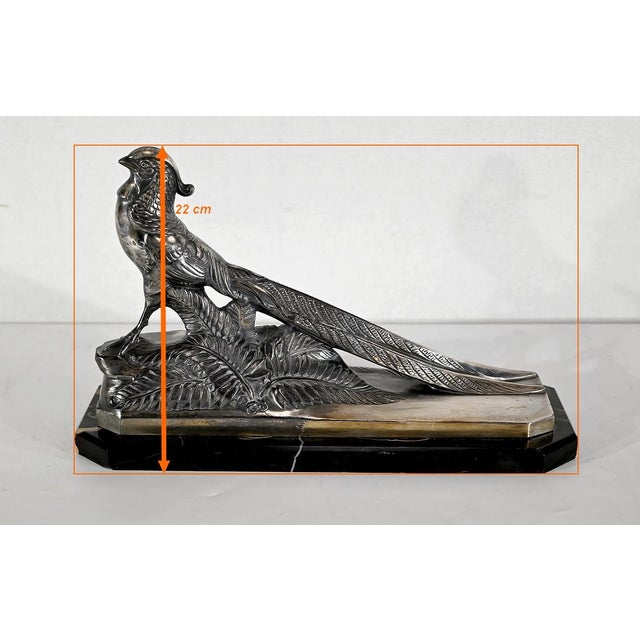 Maurice Frecourt, The Pheasant, 1910, Metal & Marble For Sale - Image 17 of 18