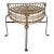 Antique Brass and Iron Half-Round Trivet For Sale