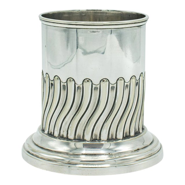 1910s Antique Edwardian English Silver Plate Wine Bottle Holder For Sale