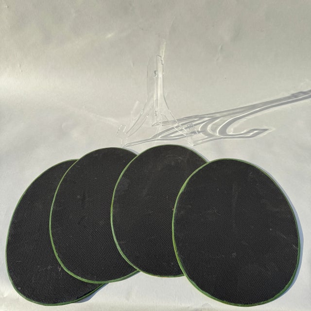 Lacquered Wood Watermelon Placemats With Rubberized Bottoms- Set of 4 For Sale - Image 4 of 10