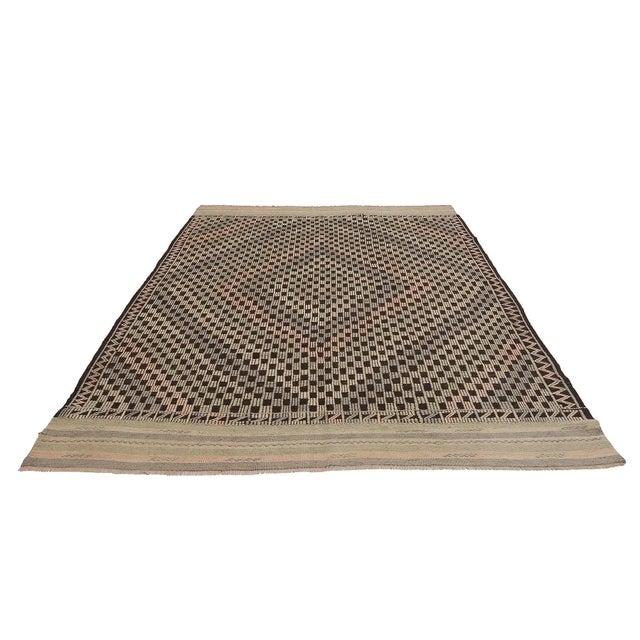 Embroidered vintage handwoven kilim rug from Denizli region of Turkey. Approximatelly 50-60 years old. In very good...