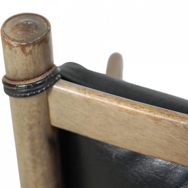 Colonial Chair in Mahogany and Black Leather by Ole Wanscher, 1980s For Sale - Image 13 of 18