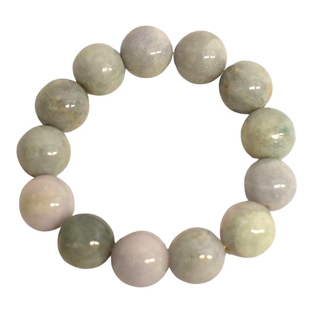 Jadeite Jade Bracelet 18mm Large Beads For Sale