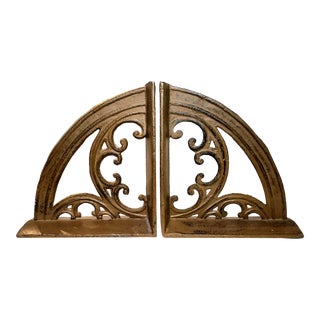 Vintage Bradley Hubbard Style Cast Iron Bookends - a Pair For Sale