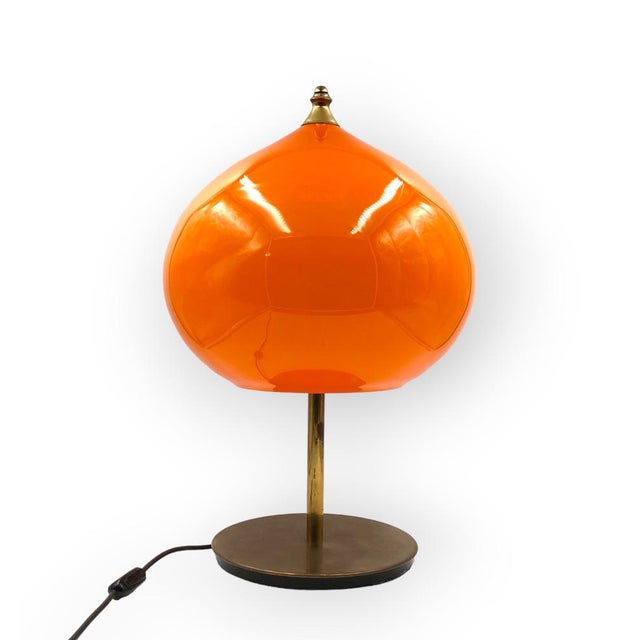 Mid-Century Modern Orange Glass Table Lamp by Alessandro Pianon for Vistosi, Italy, 1960s For Sale - Image 11 of 17