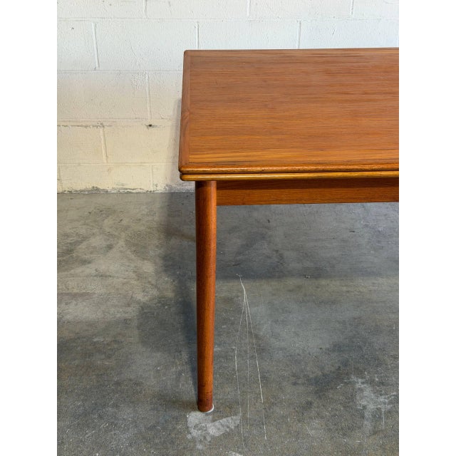 Am Teak Extendable Dining Table With Two Pull-Out Leaves Danish Mid-Century Modern 1960s For Sale - Image 12 of 14