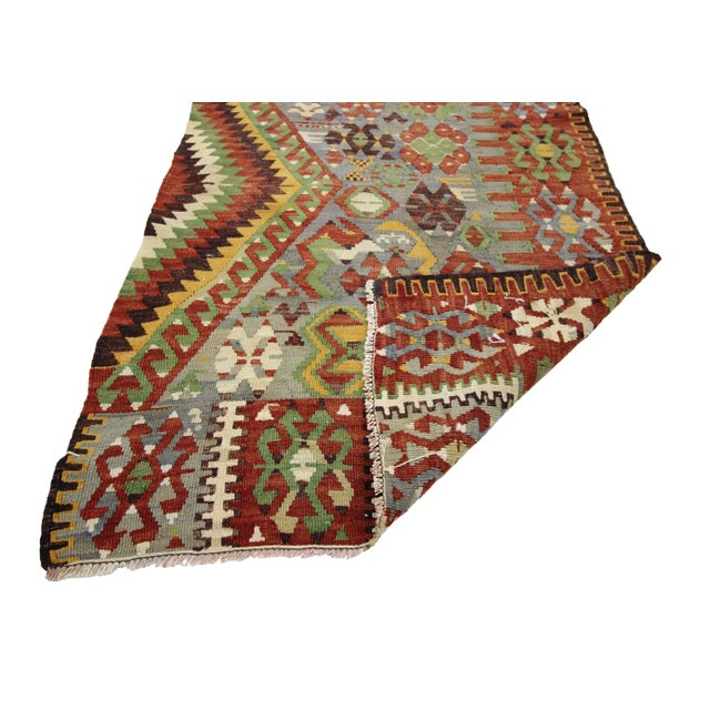 Mid 20th Century 1960s Vintage Turkish Kilim Runner- 2′9″ × 7′8″ For Sale - Image 5 of 7
