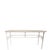 A refined outdoor console table by Michael Taylor, designed with a clean architectural profile and a bamboo-inspired metal...