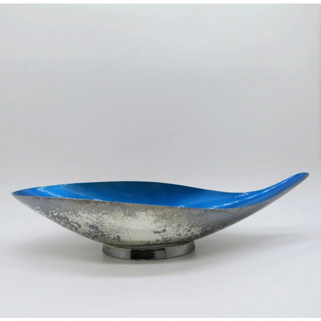 1960s Reed & Barton Color Glaze Bowl For Sale - Image 5 of 8