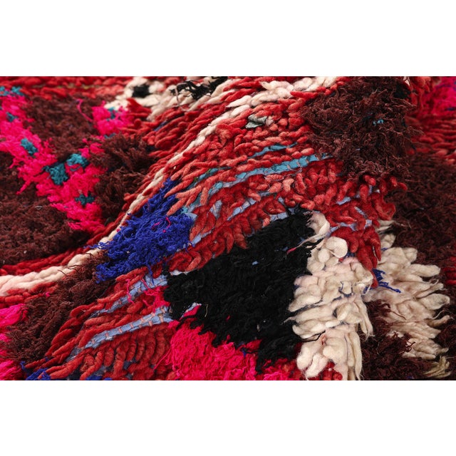 Vintage Boujad Boucherouite Moroccan Rug, 03'00 X 08'00 For Sale In Dallas - Image 6 of 10