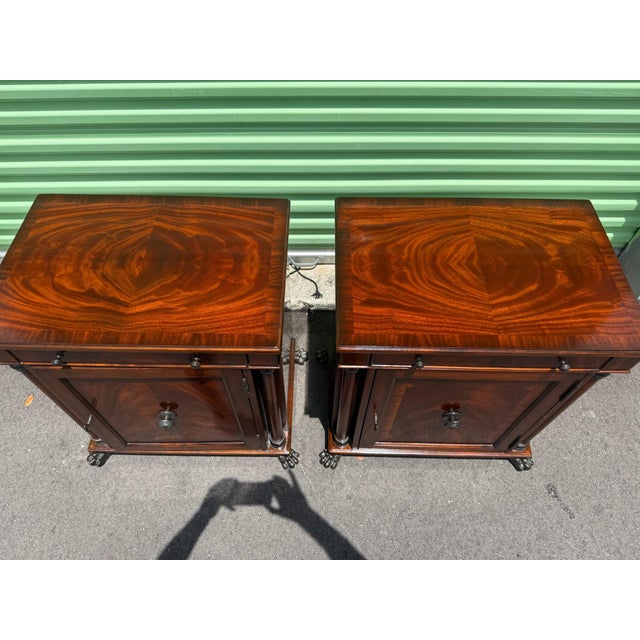 Pair of Hickory White Nightstands With Original Keys For Sale In Naples, FL - Image 6 of 10