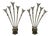 Vintage White Wall Lights in Brass, 1950, Set of 2 For Sale