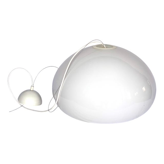 Black and White Suspension Lamp by Pier Giacomo and Achille Castiglioni for Flos, 1970s For Sale