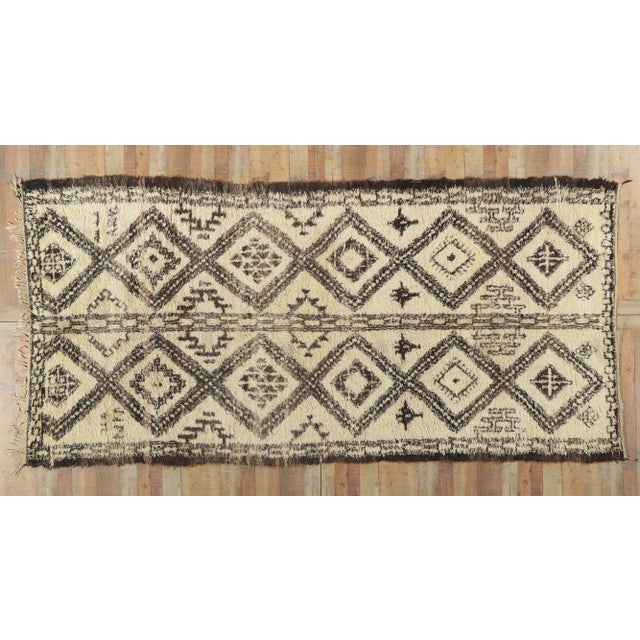 Vintage Moroccan Beni Ourain Rug, 06'00 X 12'09 For Sale - Image 9 of 10
