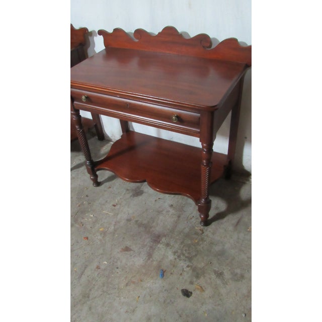 Lexington Furniture 1980s Pair Rare Lexington Nightstands Tables Cherry Amazing For Sale - Image 4 of 10