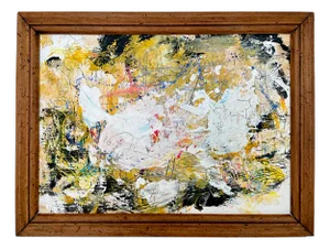 Felix Bachmann, Abstract Multicolored Composition, 2023, Mixed Media, Framed
